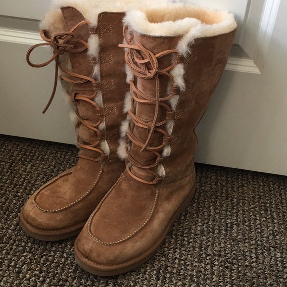 ugg lace up tall boots